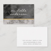 Führungskraft Sleek Marble Texture Visitenkarte (Vorne/Hinten)