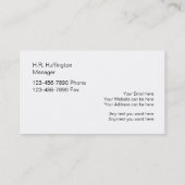 Führungskraft-Suchkommissionsgeschäft-Karten Visitenkarte (Rückseite)