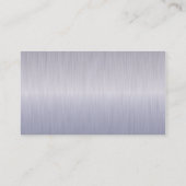 Führungskraft Tanzanite Brush Steel Monogram Visitenkarte (Rückseite)