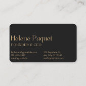 Führungskraft Visitenkarte (Rückseite)