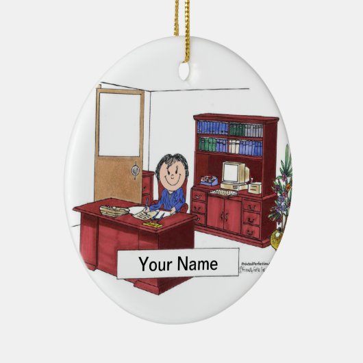 Führungskraft — Weiblich Keramik Ornament (Rechts)