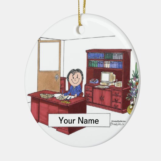 Führungskraft — Weiblich Keramik Ornament (Links)