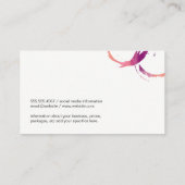 Führungskraft Weinflasche und Weinstock Visitenkarte (Rückseite)