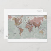 Führungskraft Weltkarte Postkarte (Vorne/Hinten)