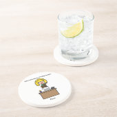 Führungskräfte (Blonde) Sandstein Untersetzer (Seite)