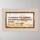 Führungspersonal - Kennedy-Zitat Poster (Vorne)