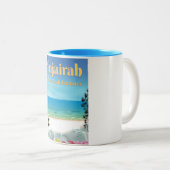 Fujairah Vereinigte Arabische Emirate Strandposter Zweifarbige Tasse (VorderseiteRechts)