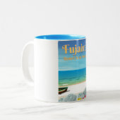 Fujairah Vereinigte Arabische Emirate Strandposter Zweifarbige Tasse (Vorderseite Links)