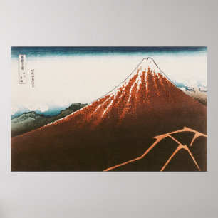 Fuji above the Lightning' Poster
