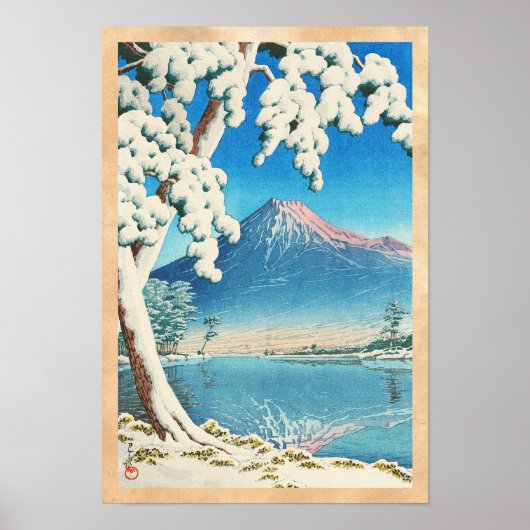 Fuji After Snow Hasui Kawase shin hanga szene Poster (Vorne)