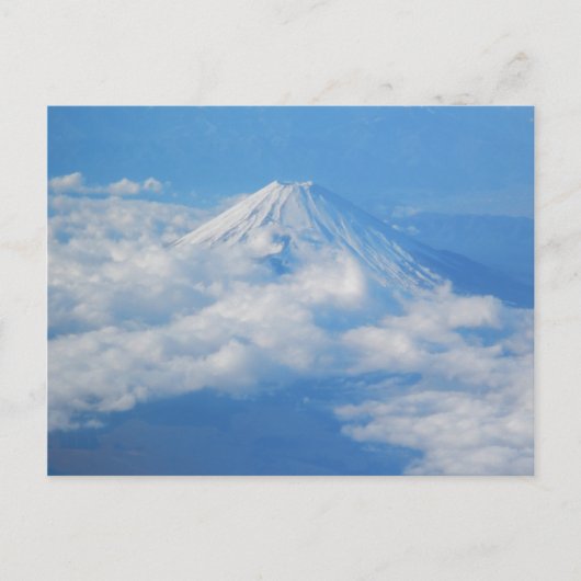 Fuji aus dem Flugzeug, Fotografie Postkarte (Vorderseite)