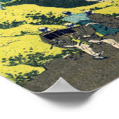 Fuji aus dem Mishima-Pass Hokusai 1830 gesehen Poster (Ecke)