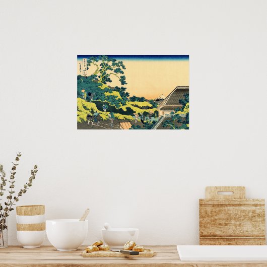 Fuji aus dem Mishima-Pass Hokusai 1830 gesehen Poster (Küche)