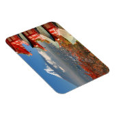 Fuji aus der Ferne von Chureito Pagoda Magnet (Rechte Seite)