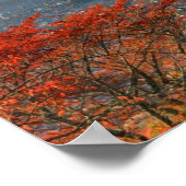 Fuji aus der Ferne von Chureito Pagoda Poster (Ecke)