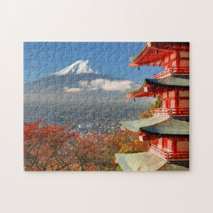 Fuji aus der Ferne von Chureito Pagoda Puzzle