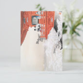 Fuji aus einem Tempelbalkonen von Ogata Gekko gese Einladung (Stehend Vorderseite)