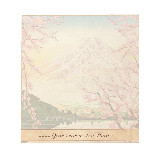 Fuji aus Kawaguchi Okada Koichi shin hanga japan Notizblock (Vorderseite)