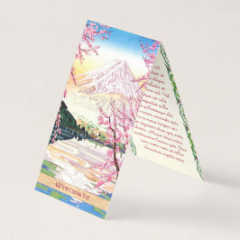 Fuji aus Kawaguchi Okada Koichi shin hanga japan Visitenkarten