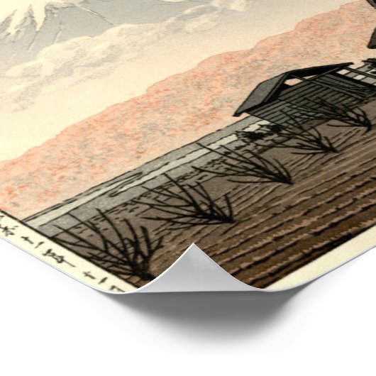 Fuji aus Narusawa Hasui Kawase Art Print Poster (Ecke)