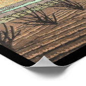 Fuji aus Narusawa Hasui Kawase shin hanga art Poster (Ecke)