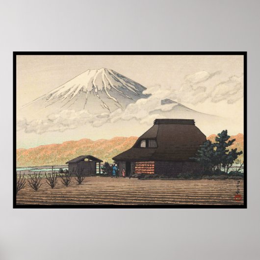 Fuji aus Narusawa Hasui Kawase shin hanga art Poster (Vorne)