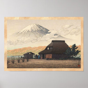 Fuji aus Narusawa Hasui Kawase shin hanga art Poster