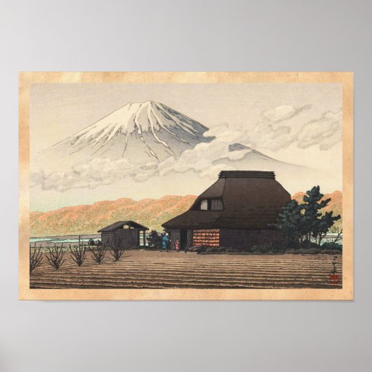 Fuji aus Narusawa Hasui Kawase shin hanga art Poster (Vorne)