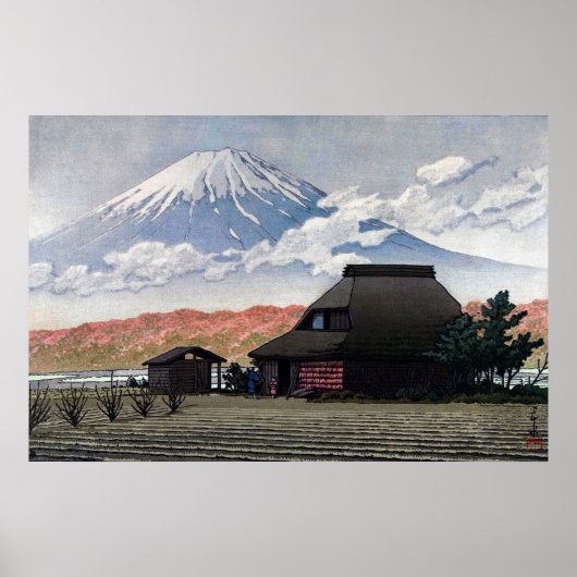 Fuji aus Narusawa Kawase Hasui 1952 Poster (Vorne)