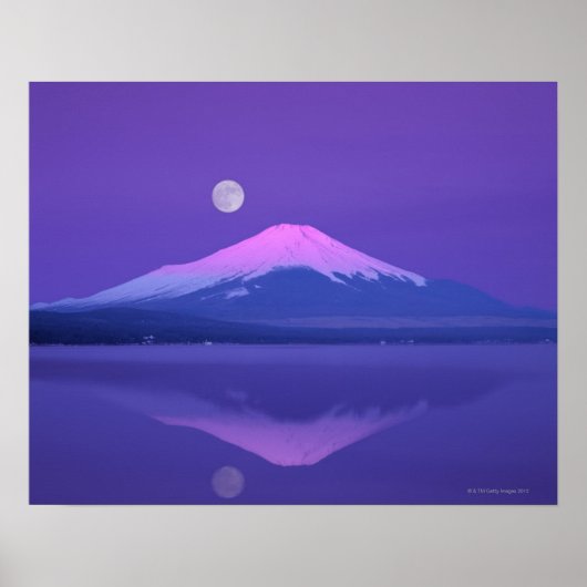 Fuji Below Moon Poster (Vorne)
