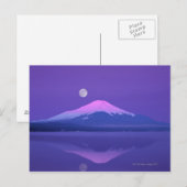 Fuji Below Moon Postkarte (Vorne/Hinten)