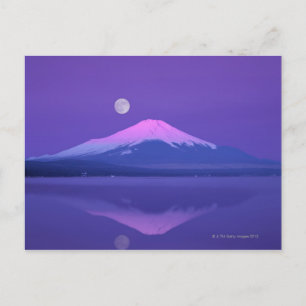 Fuji Below Moon Postkarte