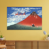 Fuji-Berge zu Weihnachten, Vintage japanische Kuns Leinwanddruck (Insitu (Wohnzimmer))
