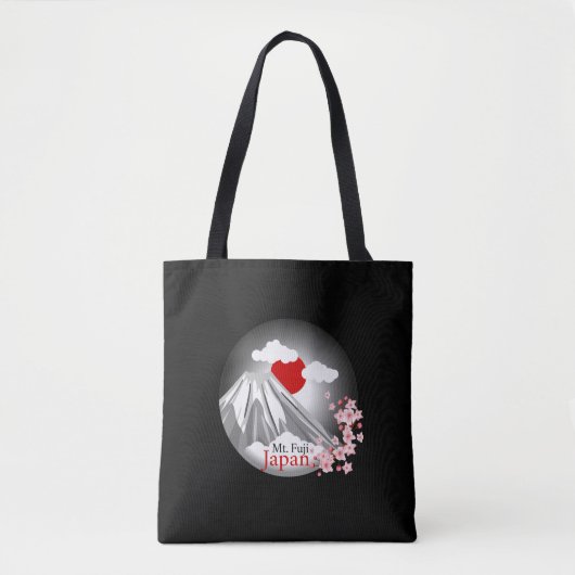 Fuji Cherry Blossom Abstract Design Tasche (Vorderseite)