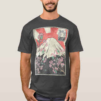 Fuji Cherry Blossom Fujiyama Japanische Ästhetik T-Shirt