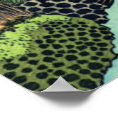 Fuji durch die Mannenbrücke in Fukagawa Poster (Ecke)