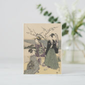 Fuji, Falcon und Eggplant (Utamaro) Postkarte (Stehend Vorderseite)