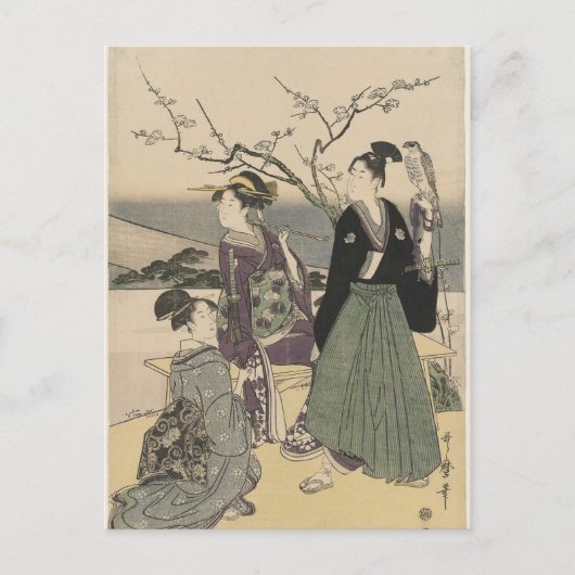 Fuji, Falcon und Eggplant (Utamaro) Postkarte (Vorderseite)