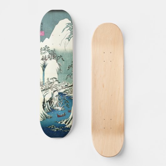 Fuji-Fluss-Winter 1830 Skateboard (Vorderseite)