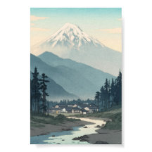 Fuji-Flussdorf Modernes Ukiyo-e Zen