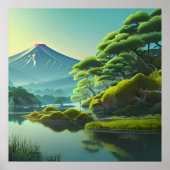 Fuji From Tago Bay - Japanische Landschaft Wallart Poster (Vorne)