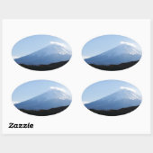 Fuji Fuji Lake Kawaguchi Ovaler Aufkleber (Blatt)