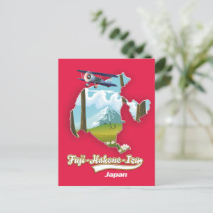 Fuji hakone izu Nationalpark, japan map Postkarte