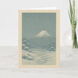 Fuji im Winter - Weihnachtskarte Feiertagskarte