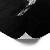 Fuji in Schwarz und Weiß Poster (Ecke)