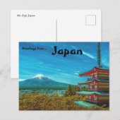 Fuji Japan Postkarte (Vorne/Hinten)