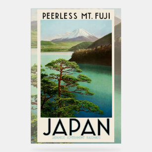 Fuji Japan Reiseplakat Vintage Kunst Acrylschild