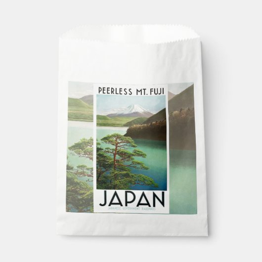 Fuji Japan Reiseplakat Vintage Kunst Geschenktütchen (Vorderseite)