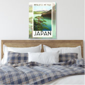 Fuji Japan Reiseplakat Vintage Kunst Leinwanddruck (Insitu (Schlafzimmer))