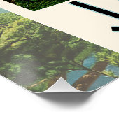 Fuji Japan Reiseplakat Vintage Kunst Poster (Ecke)